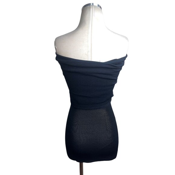 WARDROBE.NYC Off The Shoulder Mini Dress in Black Small New Womens Stretchy - Picture 5 of 16